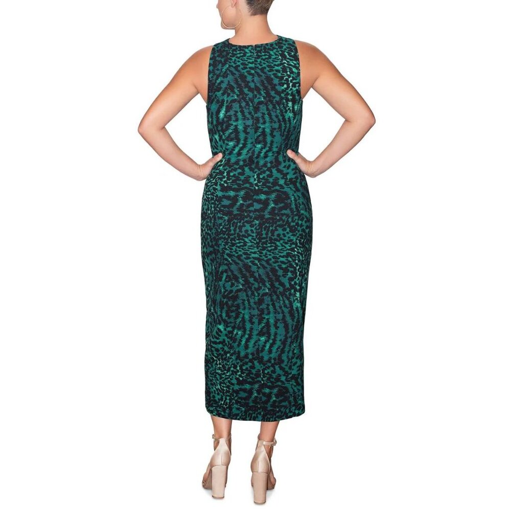 NWT Rachel Rachel Roy Twisted Neck Animal Print Maxi Dress S - Picture 5 of 16